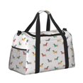 thumbnail image 2 of Easygdp Dachshund Dog Puppy Bolsa de Gimnasio, Bolsa de Viaje Duffel, Bolsa de Fin de Semana con Compartimentos, Bolsa de Mano para Noche, 2 of 7