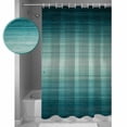 thumbnail image 3 of Abstract Turquoise Shower Curtains for Bathroom Waterproof Fabric Bath Curtains Decor Bath Tub Curtain Modern Gradient Minimalist Stripes Decorative Shower Curtain Sets with 12 Hooks, 72x72 Inch, 3 of 6