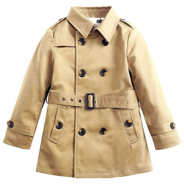 Boys Classic Peacoats Dress Coats Children Fall Toggle Trench