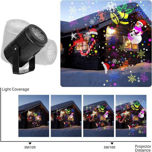 Klonfd Projection Lamp Outdoor LED 16 Pattern Atmosphere Lamp Design Picture
