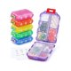 thumbnail image 4 of Paquete de 6 organizadores de pastillas de viaje, caja porta pastillas con 10 compartimentos, estuche contenedor de medicamentos, para viajes semanales/diarios, al aire libre, 4 of 5
