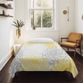 thumbnail image 4 of Yellow White Tapestry for Bedroom Wall Hanging Tapestry, Abstract Grey Chrysanthemum Flower Floral Ceiling Backdrop Tapestries Poster Blanket Wall Decor for Teens Room Living Room Dorm 59" x 90", 4 of 8