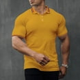 thumbnail image 2 of Sngxgn Polos for Men Mens Polo Shirts Short Sleeve Summer Casual Shirt(Yellow,XXXL), 2 of 9