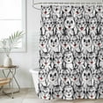 thumbnail image 6 of Funny Cat Shower Curtain, Waterproof Shower Curtains for Bathroom, Abstract Cartoon Cute Animals Printed Washable Fabric Bathtub Curtain Set Bath Decor with 12 Hooks Long 72"x84", 6 of 6