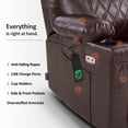 thumbnail image 6 of MCombo Small Size Electric Power Lift Recliner Chair Sofa with Massage and Dual Heating, Adjustable Headrest for Elderly People Petite, USB Ports, Extended Footrest, Faux Leather 7111 (Dark Brown), 6 of 9