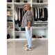 thumbnail image 4 of Chaqueta Acolchada de Mujer, Oversize, de Color Liso, Larga, con Cremallera, Estilo Casual y Bolsillos Color Camello Gris XL, 4 of 9