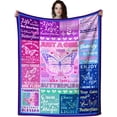thumbnail image 1 of Couverture Papillon pour Femmes, Violet, 50"x40 Pouces, Amateurs de Papillons, Jeté, 1 of 6
