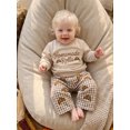 thumbnail image 5 of RUINIXCW Toddler Baby Boy Thanksgiving Outfit Fall Winter Clothes Homemade Rolls Letter Croissant Embroidered Long Sleeve Crewneck Sweatshirt and Plaid Pants Set, 5 of 9