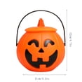 thumbnail image 2 of Fllostpr Halloween Pumpkin Bucket, Mini Portable Trick or Treat Bucket Kids Candy Holder for Party Favors&Home Decor, Orange 4.7x4.3", 2 of 7
