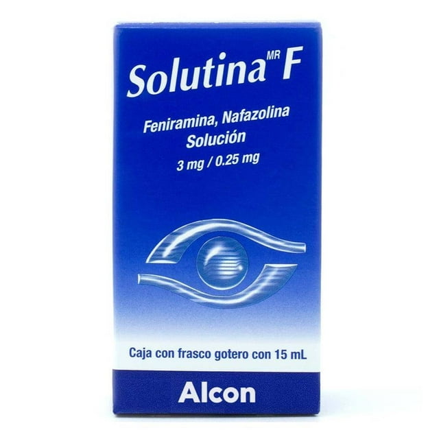 Solutina F Feniramina 3 mg, Nafazolina 0.25 mg solución 15 ml