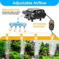 thumbnail image 3 of Bomba de Aire AQQA AQ0067 15W 4 Salidas Ajustable 1000 Gal 110V, 3 of 6