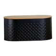 thumbnail image 4 of GROWTH TANK Metal Bread Box Bin Retro Bread Bin for Baked Goods Kitchen Counter Heighten black, 4 of 9