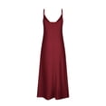 thumbnail image 5 of FRSASU Sundress for Women Casual Beach Lace Eyelet Dress Spaghetti Strap V-Neck Flowy Dresses Summer Vacation Outfits Wine-A, 5 of 6
