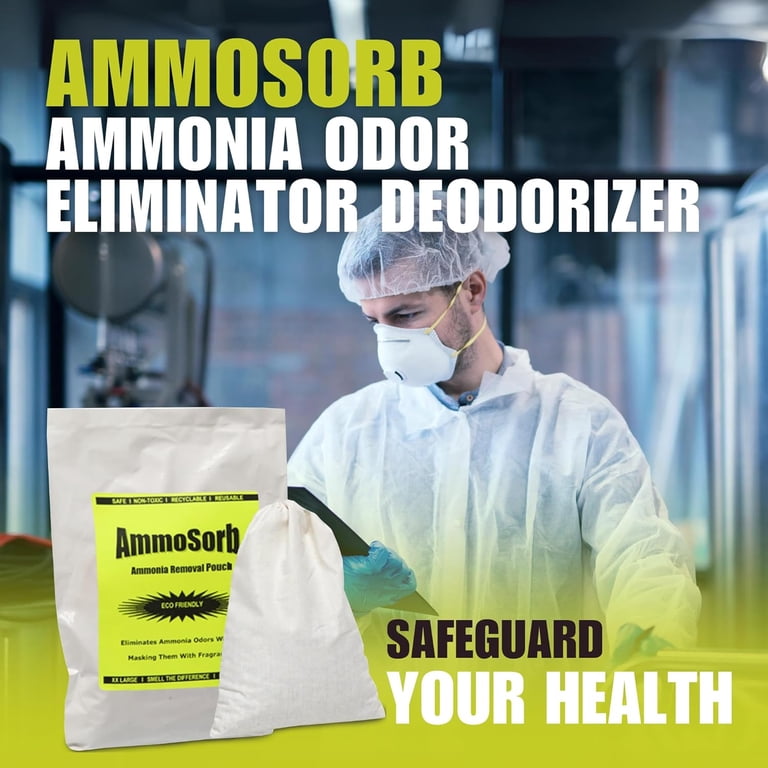 ammonia cigarette smell AMMOSORB Reusable Ammonia Odor Eliminator Deodorizer Pouch: Treats 150 Sq.  ft