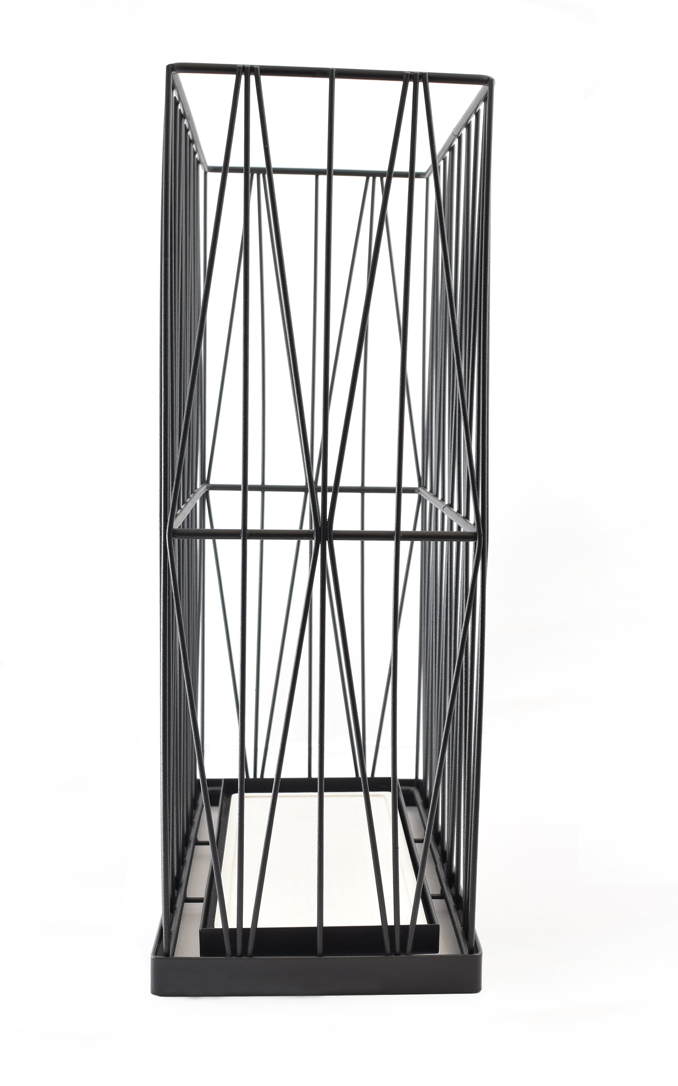 Mango Steam Pluvian Soakstone Rectangle Umbrella Holder for Entryway & Living Room, Black
