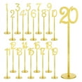 thumbnail image 1 of 20 Pcs Table Numbers Wedding Table Numbers Wood Table Numbers for Wedding Reception Stands Seat Numbers with Holder, 1 of 7