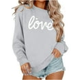 thumbnail image 2 of Valentine Sweatshirts for Women 2026 Cotton Couples Heart Graphic Crewneck Pullover Soft Fashion Valentines Shirts, 2 of 5