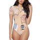 thumbnail image 1 of Balery Cute Ink Drawn Elephants Body de cuello redondo de manga corta para mujer Tops de manga corta Tops básicos-Large, 1 of 7