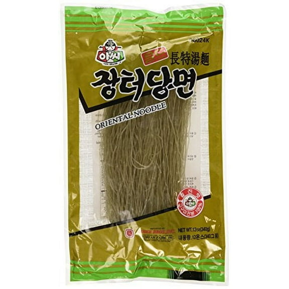 Assi, packs Glass Noodles Korean Vermicelli Dangmyun Sweet Potato Starch 12 s, 0.8466 Ounce, (Pack of 2)