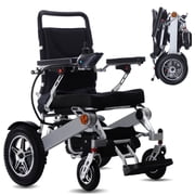 Broobey Electric Wheelchair for Adult Daily Meds Electric Wheelchair with Remote, Silver, 300 lb Limit