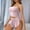 Pink, variant on Ynynloco Women Ribbed 2 Piece Pajama Set Ruffle Trim Cami Top and Shorts Sleepwear Set Loungewear