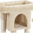 thumbnail image 4 of SSyao Cat Scratching Posts with Bed, 23.5 Inches Cat Kitten Scratcher Featuring with Sisal Scratch Posts, Interactive Dangling Ball for Indoor Large Cats, Beige, 4 of 7