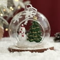 thumbnail image 5 of Christmas Decoration Glass Balls Transparent Hanging Pendants 8CM Elk Snowman Pattern Ball For Xmas Christmas Tree Decorations, 5 of 6