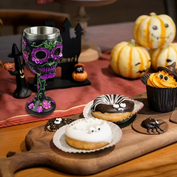 Fiudx Vaso de Calavera Estereoscópico, Diseño de Acero Inoxidable, Capacidad de 200 Ml, Forma de Esqueleto Única, Vaso para Whisky, Decoración Gótica para Fiestas, Fácil de Limpiar, Tamaño 18,5 X 7,3