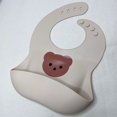 thumbnail image 1 of Alimentar Al Bebé Suave Del Silicón De La Prenda Impermeable Del Babero Del Niño Que Come El Babero Con El Bolsillo Del Colector De La Comida Para El Niño, 1 of 5
