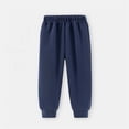 thumbnail image 5 of Kids Jogger Pants for Girls - Navy Blue Elastic Waist Soft Sweatpants Tapered Athletic Play Casual Pants,Size 5-6 T, 5 of 6