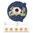 thumbnail image 6 of 13 Inch Round Placemats Set of 4, Merry Christmas Blue Non Slip Heat Insulation PP Table Mats, Xmas Snowflakes Polka Dot New Year Washable Place Mats for Kitchen Dining Party Table Decor, 6 of 7