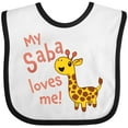 thumbnail image 3 of Inktastic My Saba Loves Me Cute Giraffe Boys or Girls Baby Bib, 3 of 4