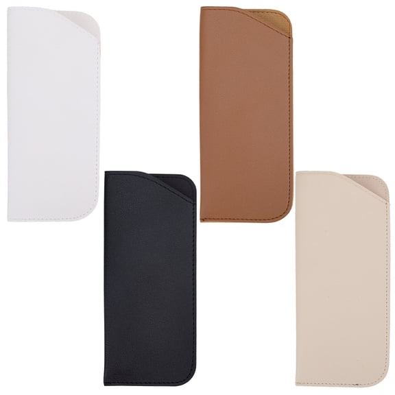 4 Pcs Slim Glasses Case Leather Sunglasses Cases Pouch Portable Soft Eyeglasses Holder Travel Lightweight Spectacl