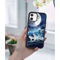 thumbnail image 5 of FINCIBO Soft Rubber Protector Cover Case for Apple iPhone 12 / 12 Pro 6.1" 2020 (NOT FIT Apple iPhone 12 Pro Max 6.7" 2020/iPhone 12 mini 5.4" 2020), Wolf Pack Moon, 5 of 5