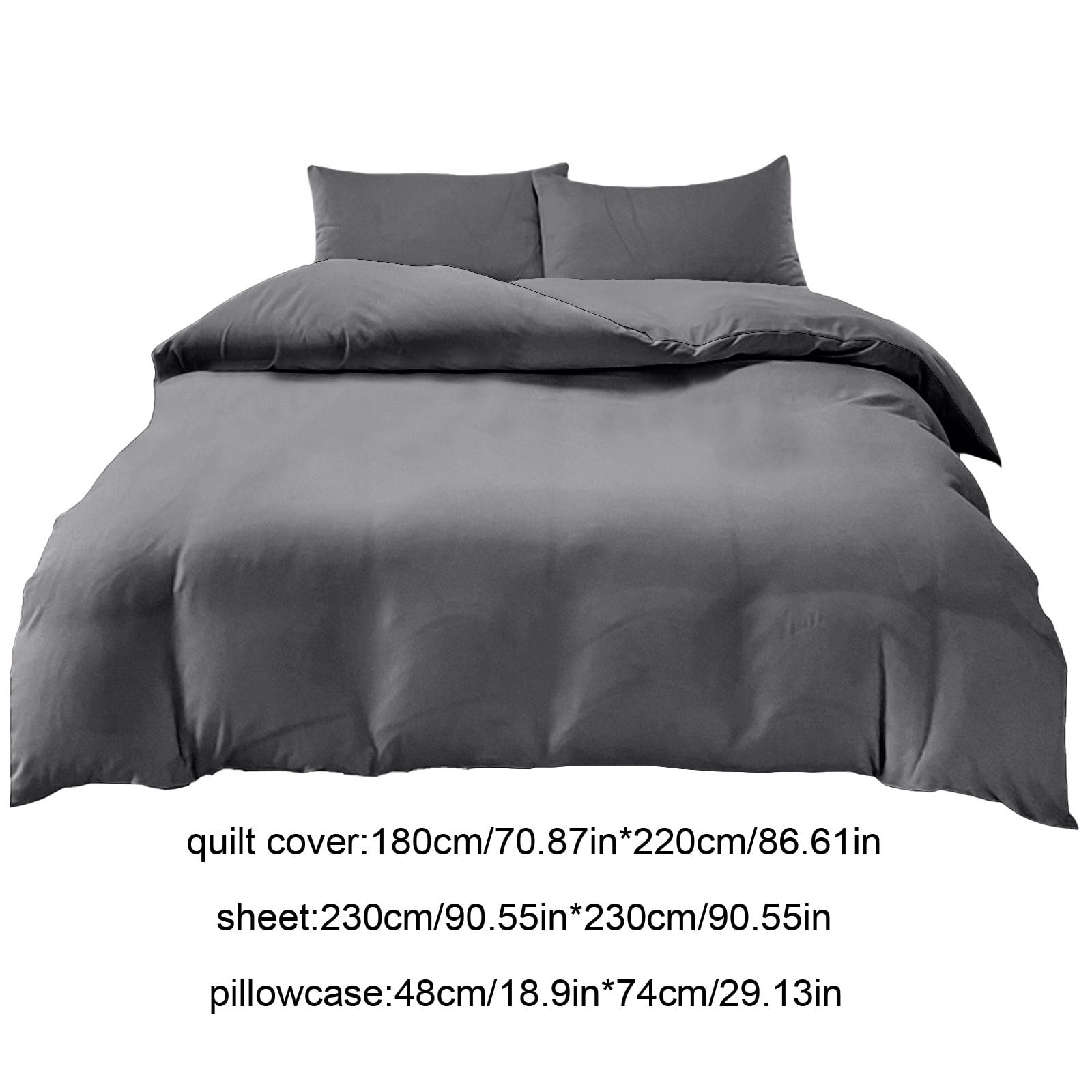 4 Piece Bed Sheets 71x87in Bedding Set with Duvet Cover Fitted Sheet 2 Pillowcases Soft Washed Polyester Wrinkle Free Easy Care by PALIFEUR