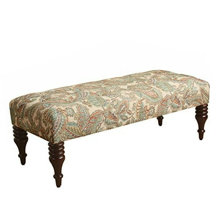Homepop Taylor Tufted Decorative Bench With Turned Wood Legs And Homepop Taylor Tufted Decorative Bench With Turned Wood Legs And On Tufting