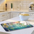 thumbnail image 6 of Dish Drying Mat Art Flower Painting Absorbent Dry Mats for Dishes Draining Pad for Kitchen Countertop 18" x 24", 6 of 7