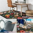 thumbnail image 6 of Office Chair Mat for Hardwood & Tile Floor,Boho Floral 36"x48" Computer Chair Mat for Rolling Chairs Carpet,Under Desk Non Slip Gaming Rug,Low-Pile Rubber Backing Large Protector Mat(Black), 6 of 6