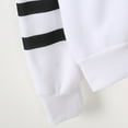 thumbnail image 3 of MRULIC sweatshirt for women Womens Long Sleeve Stripe Hoodie Sweatshirt Jumper Hooded Pullover Tops Blouse Women's Hoodies Sweatshirts White + XXL, 3 of 4
