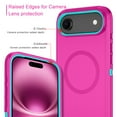 thumbnail image 3 of I-HONVA For iPhone 17 Air Case Compatible with MagSafe,3-Layer Military Grade Drop Protection Anti-Slip Bumper Rugged Shockproof Dustproof Protection 6.6 inch Phone Case,Rose Teal, 3 of 7