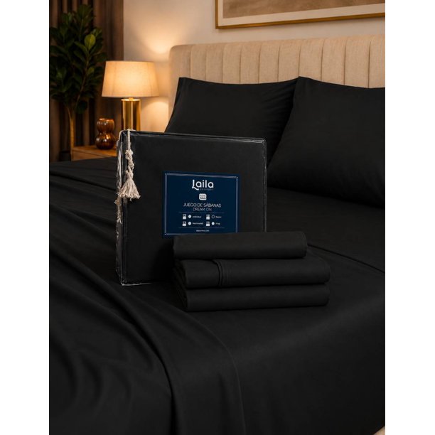 Juego de Sabanas Premium Tacto Egipcio 1800 hilos, Laila Comfort