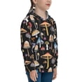 thumbnail image 3 of Kll Unisex Kids Boys Girls Hooded Pocket Pullover Hoodies-Mushrooms And Autumn Leaves, 3 of 9