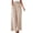 Beige, variant on Pants for Women High Waist Crinkle Gauze Wide Leg Ruffled Elastic Waist Casual Trousers with Pockets Loose Flowy Summer Pants