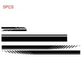 thumbnail image 3 of 5 Pack Universal Black Racing Car Body Side Stripes Skirt Top Hood Decal Stickers Suitable for All Car PVC Decals, 3 of 7