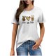thumbnail image 1 of Mujeres Manga Corta de Verano Tops Pascua Impresa Cuello Redondo, Blusa de Moda Casual para la Primavera, 1 of 5
