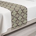 thumbnail image 2 of Boho Bed Runner, Geometric Pattern, Decorative Accent Bedding Scarf for Hotels Homes and Guestrooms, Twin, Warm Taupe Cream Green, by Ambesonne, 2 of 2