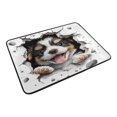 thumbnail image 6 of Bath Curtain & Non-Slip Bath Mat Set 12-Grommet Shower Curtain Memory Foam Bath Rug Puppy Breaking Through The Wall, 6 of 8
