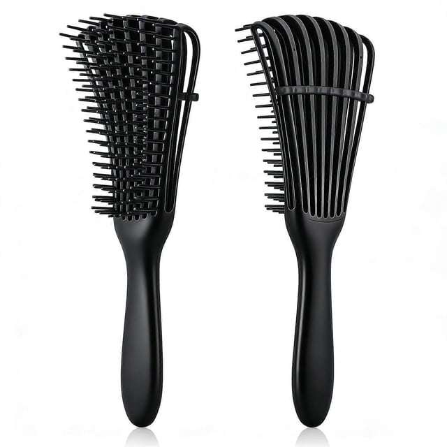 Cepillo desenredante para cabello negro natural, rizado, grueso, 4C, húmedo y seco. Usar con masaje del cuero cabelludo.