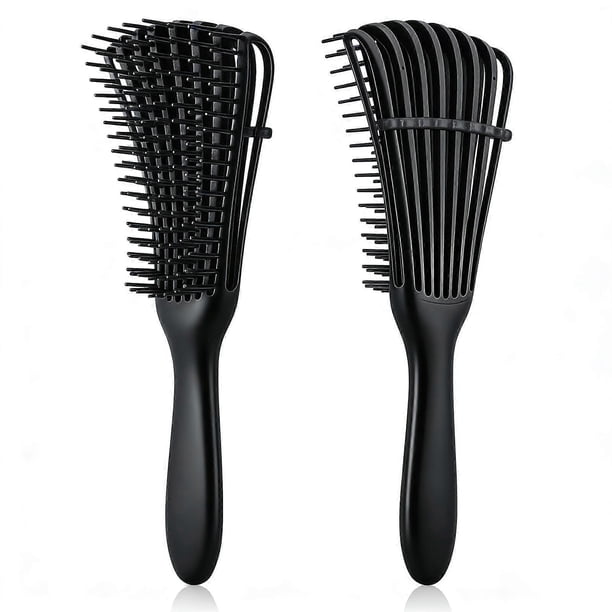Cepillo desenredante para cabello negro natural, rizado, grueso, 4C, húmedo y seco. Usar con masaje del cuero cabelludo.
