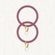 thumbnail image 2 of 2 pulseras de silicona con forma de círculo grande, llavero, llavero, accesorios para mujer (rosa rosado), 2 of 5